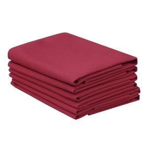 6 Pack Polyester Napkins for Wedding Restaurant Party 18x18 Inch Wine Red